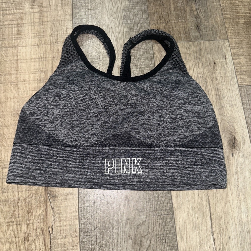 Victoria's Secret PINK Sport‎ Sports Bra Women's Gray Black Size XS
